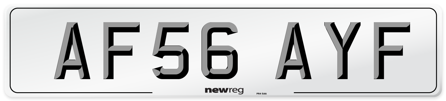 AF56 AYF Number Plate from New Reg